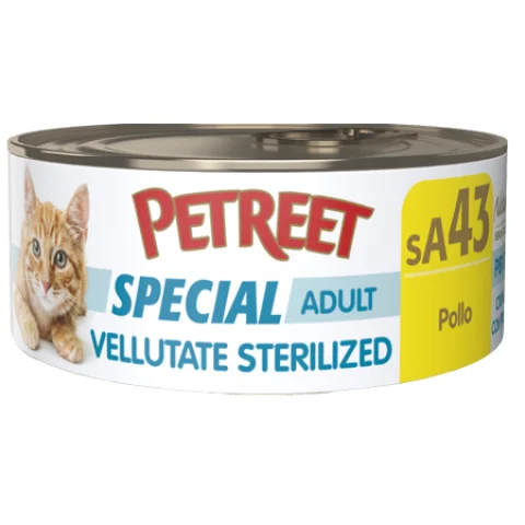 PETREET GATTO SPECIAL ADULT SA43 VELLUTATE STERILIZED POLLO 70GR (lattina)