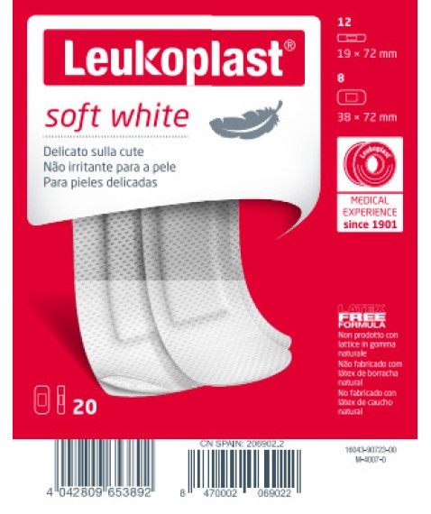 LEUKOPLAST SOFT WHITE 20PZ ASS