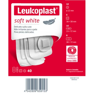LEUKOPLAST Soft White Ass.40pz