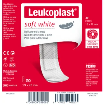 LEUKOPLAST SOFT WHITE72X19 20P