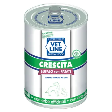 OLISTIKA VET LINE CANE ACCRESCIMENTO BUFALO PATATE 400GR (lattina)