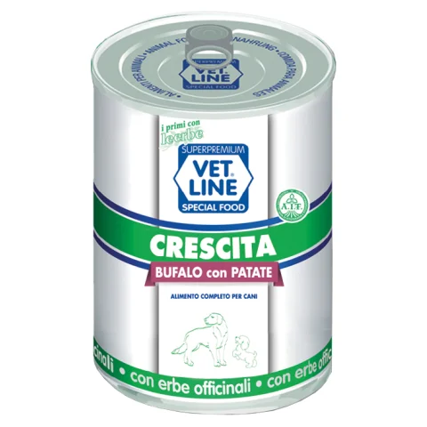 OLISTIKA VET LINE CANE ACCRESCIMENTO BUFALO PATATE 400GR (lattina)