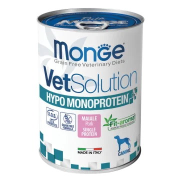 MONGE CANE VETSOLUTION HYPO MONOPROTEICO MAIALE 400GR (lattina)