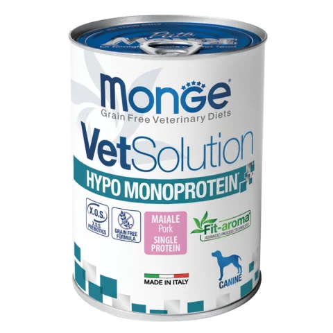 MONGE CANE VETSOLUTION HYPO MONOPROTEICO MAIALE 400GR (lattina)