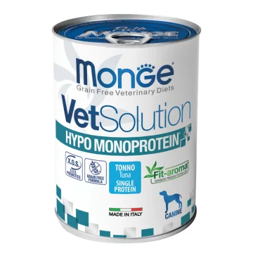MONGE CANE VETSOLUTION HYPO MONOPROTEICO TONNO 400GR (lattina)