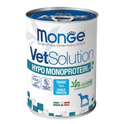 MONGE CANE VETSOLUTION HYPO MONOPROTEICO TONNO 400GR (lattina)