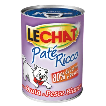 LECHAT GATTO PATE' ORATA PESCE BIANCO 400GR (lattina)