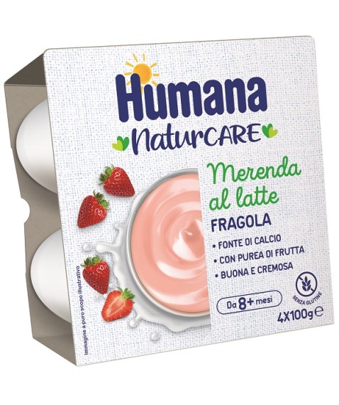 HUMANA Mer.Latte Fragola4x100g