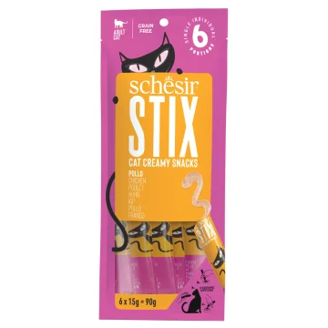 SCHESIR GATTO SNACK STIX CREAMY POLLO 6PZ 15GR