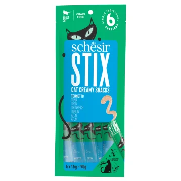 SCHESIR GATTO SNACK STIX CREAMY TONNETTO 6PZ 15GR