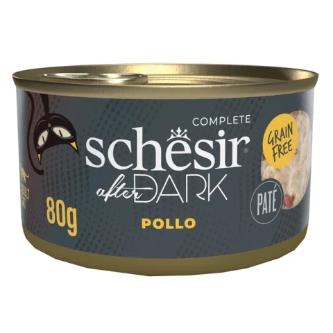 SCHESIR GATTO AFTER DARK GRAIN FREE PATE' ADULT POLLO 80GR (lattina)