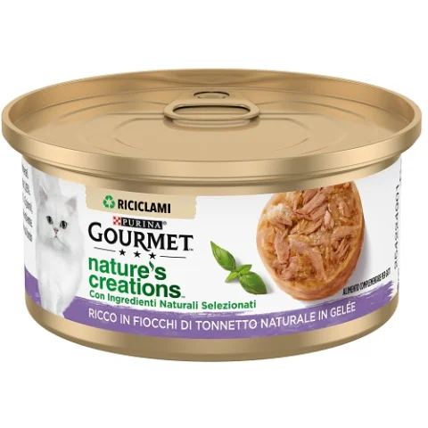 NESTLE' PURINA GOURMET GATTO CREATIONS GELEE JELLY TONNETTO 70GR (lattina)