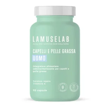 Lamuselab Integratore Uomo capelli e pelle grassa 90 capsule