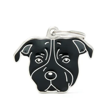 MY FAMILY MEDAGLIETTA AMERICAN STAFFORDSHIRE TERRIER NERO (REF. MF80BLACK)