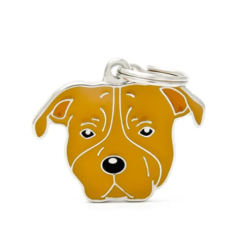 MY FAMILY MEDAGLIETTA AMERICAN STAFFORDSHIRE TERRIER MARRONE (REF. MF80BROWN) MY FAMILY MEDAGLIETTA AMERICAN STAFFORDSHIRE TERRIER MARRONE (REF. MF80BROWN)