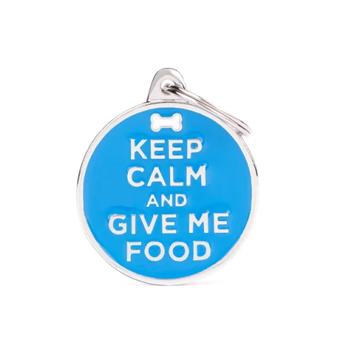 MY FAMILY MEDAGLIETTA "KEEP CALM AND GIVE ME FOOD" (REF. MFCH17KEEPFOOD) MY FAMILY MEDAGLIETTA "KEEP CALM AND GIVE ME FOOD" (REF. MFCH17KEEPFOOD)