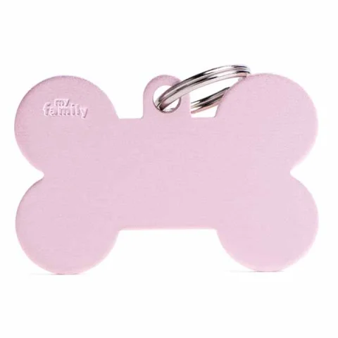 MY FAMILY MEDAGLIETTA OSSO (XL) ALLUMINIO ROSA (REF. MFXL03)