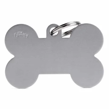 MY FAMILY MEDAGLIETTA OSSO (XL) ALLUMINIO GRIGIO (REF. MFXL08)
