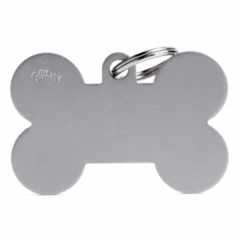MY FAMILY MEDAGLIETTA OSSO (XL) ALLUMINIO GRIGIO (REF. MFXL08)