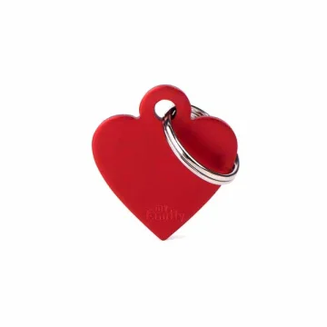 MY FAMILY MEDAGLIETTA CUORE (S) ALLUMINIO ROSSO (REF. MFB25)