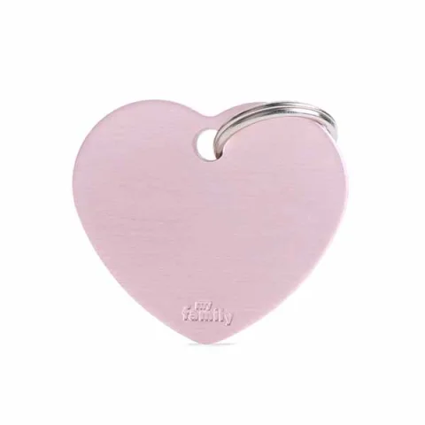 MY FAMILY MEDAGLIETTA CUORE (L) ALLUMINIO ROSA (REF. MFB29)