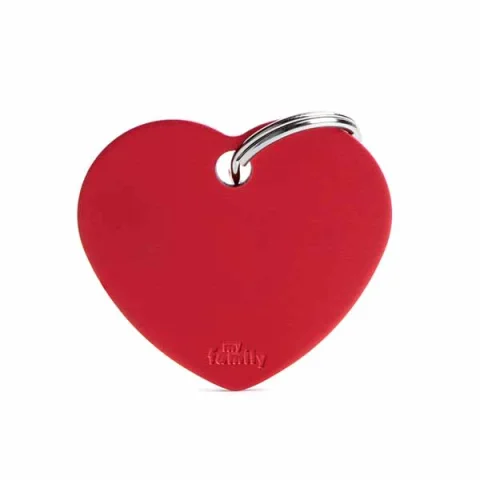 MY FAMILY MEDAGLIETTA CUORE (L) ALLUMINIO ROSSO (REF. MFB30)