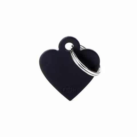 MY FAMILY MEDAGLIETTA CUORE (S) ALLUMINIO NERO (REF. MFB35)