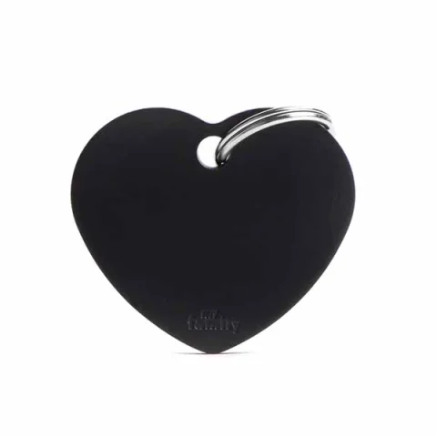 MY FAMILY MEDAGLIETTA CUORE (L) ALLUMINIO NERO (REF. MFB36)