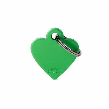 MY FAMILY MEDAGLIETTA CUORE (S) ALLUMINIO VERDE (REF. MFB41)