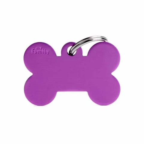MY FAMILY MEDAGLIETTA OSSO (L) ALLUMINIO VIOLA (REF. MFB46)