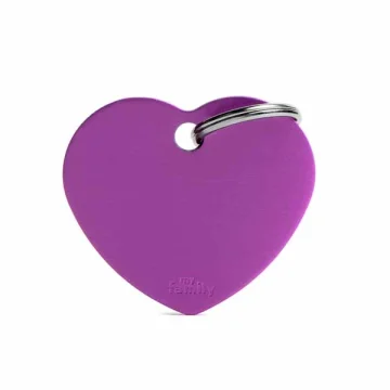 MY FAMILY MEDAGLIETTA CUORE (L) ALLUMINIO VIOLA (REF. MFB66)