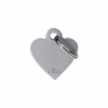 MY FAMILY MEDAGLIETTA CUORE (S) ALLUMINIO GRIGIO (REF. MFB72)
