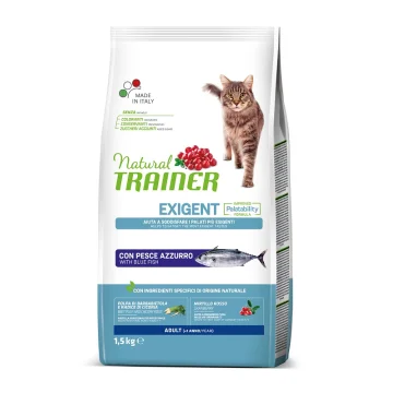 TRAINER NATURAL GATTO APPETITO DIFFICILE STERILIZED ADULT PESCE AZZURRO 1,5KG