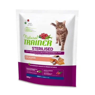 TRAINER NATURAL GATTO STERILISED ADULT SALMONE 300GR