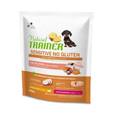 TRAINER NATURAL CANE SENSITIVE SMALL/TOY PUPPY/JUNIOR SALMONE 800GR