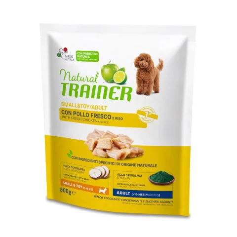 TRAINER NATURAL CANE SMALL/TOY ADULT POLLO 800GR