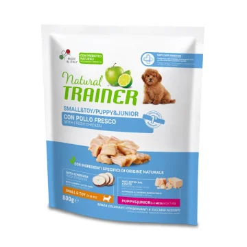 TRAINER NATURAL CANE SMALL/TOY PUPPY/JUNIOR POLLO 800GR