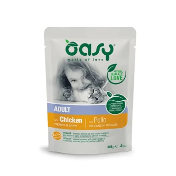 OASY GATTO ADULT BOCCONCINI IN SALSA POLLO 85GR (bustina)
