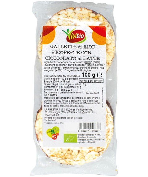 GALLETTE DI RISO CIOCC FOND S/