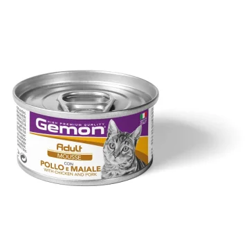GEMON GATTO ADULT MOUSSE POLLO MAIALE 85GR (lattina)
