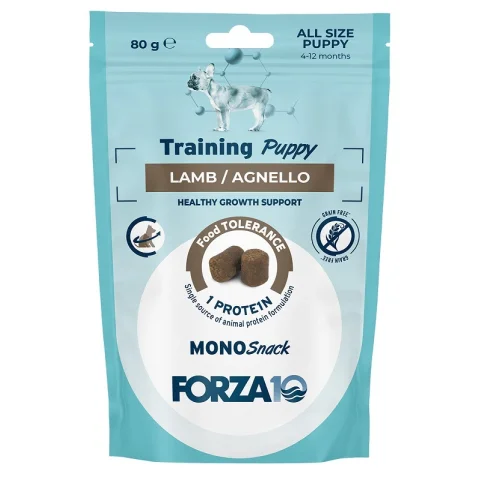 FORZA10 CANE MONO SNACK TRAINING PUPPY AGNELLO 80GR