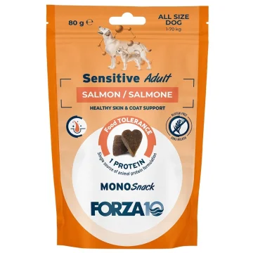 FORZA10 CANE MONO SNACK SENSITIVE ADULT SALMONE 80GR