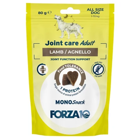 FORZA10 CANE MONO SNACK JOINT CARE ADULT AGNELLO 80GR FORZA10 CANE MONO SNACK JOINT CARE ADULT AGNELLO 80GR