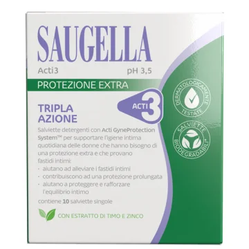 SAUGELLA ACTI3 SALVIETTINE10PZ
