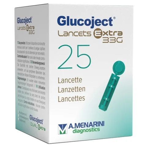 GLUCOJECT LANCETS EX G33 25PZ GLUCOJECT LANCETS EX G33 25PZ