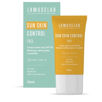 Lamuselab Sun Skin Control SPF 50 Crema Solare Viso pelle mista/grassa e sensibile 50 ml