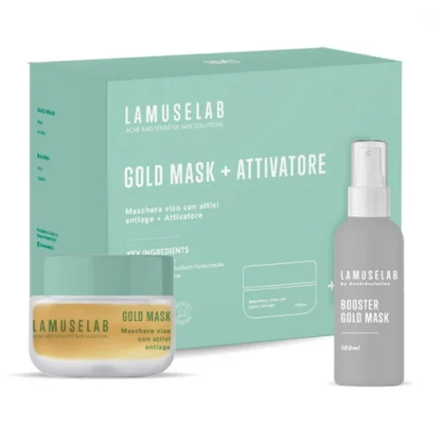 Lamuselab Gold Mask Antiage per pelle grassa a tendenza acneica 100ml + Attivatore