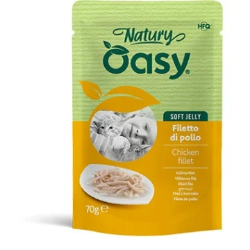 OASY GATTO NATURY SOFT JELLY FILETTO DI POLLO 70GR (bustina)