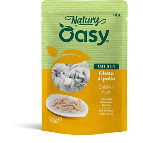 OASY GATTO NATURY SOFT JELLY FILETTO DI POLLO 70GR (bustina)