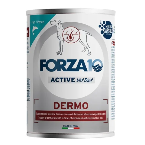 FORZA10 CANE DERMO ACTIVE PESCE 390GR (lattina)